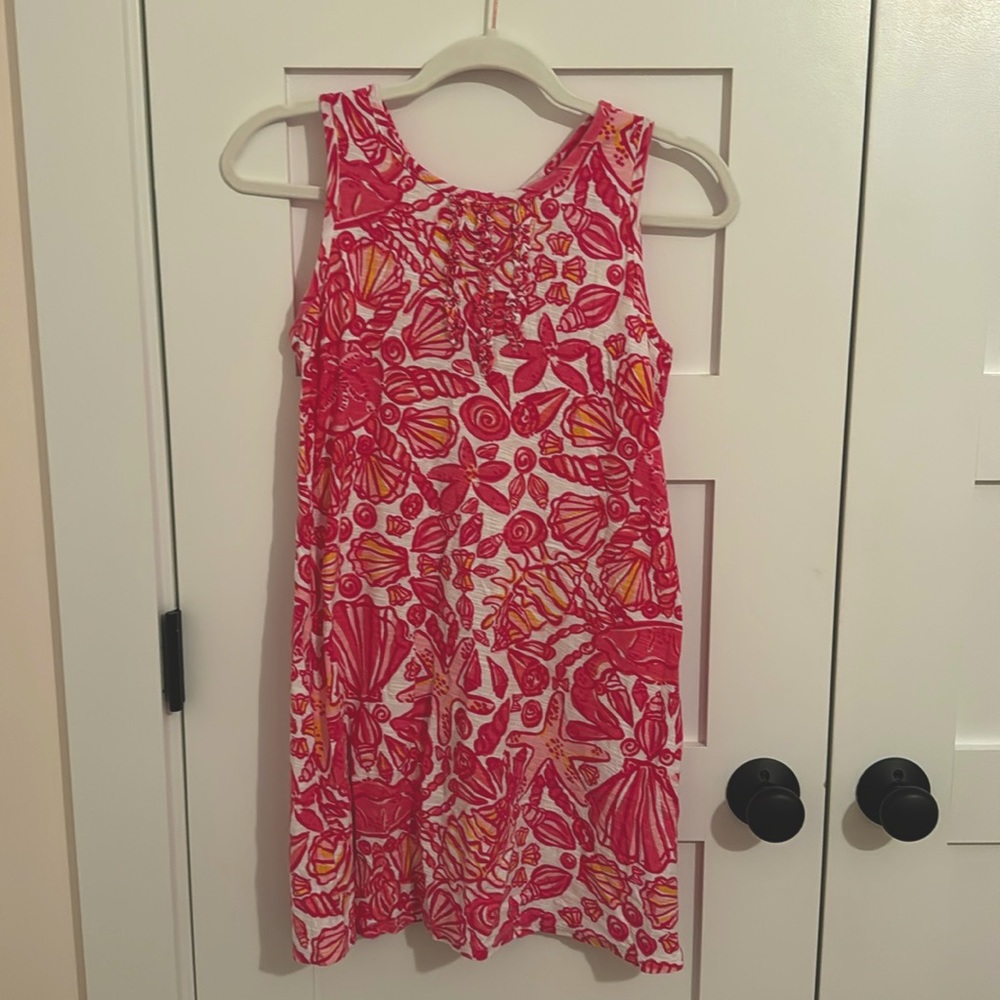 Girls Lily Pulitzer seashell dress size XL 12-14